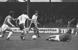 Peter Anderson about to give the Town an early lead