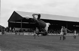 Flying save by the Carlisle keeper