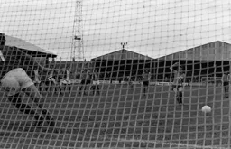 Jim Ryan sees his penalty hit the post