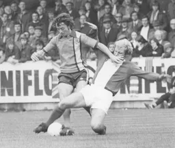 Peter Spiring is tackled by Carlisle's Eddie Spearritt