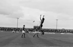 John Seasman celebrates his goal