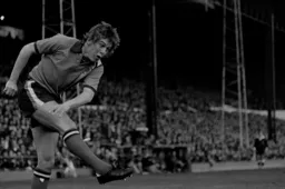 Andy King striking for goal