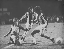 John Ryan gets a cross in