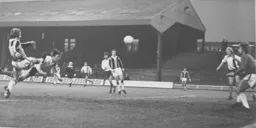 Andy King heads in a picture goal