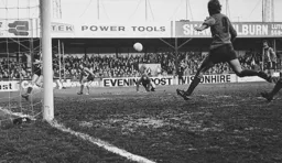 Ron Futcher taps in the Town's second goal