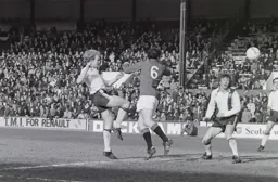 Ron Futcher’s heads on towards the Orient goal