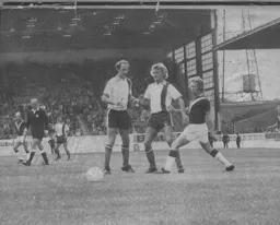 John Faulkner and Paul Price are prevented from taking a quick free kick