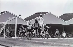 Ron Futcher heads over the bar