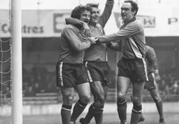 Dixie Deans is congratulated on the Town's first goal