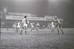 John Aston hits a powerful free kick