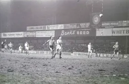 John Aston watches the ball sail over the crossbar
