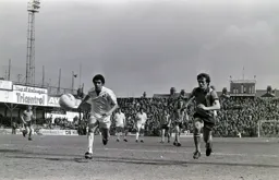 Lil Fuccillo in a race for the ball