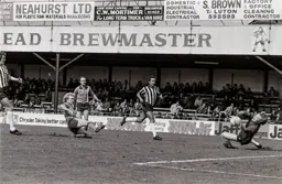 Ron Futcher nets the first goal