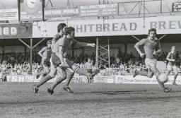 Jimmy Husband hammers in the fourth goal