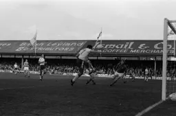 Jimmy Husband heads the Town goal