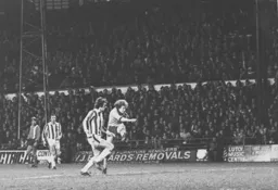 Steve Buckley hammers in the Luton goal