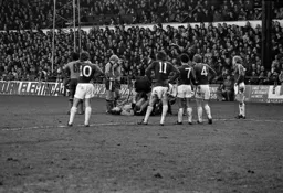 Alan West has to go off with ankle injury after a very stiff tackle