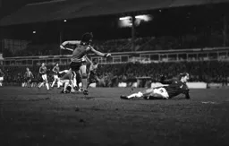 Phil Boersma edges the ball past the keeper