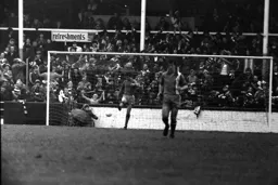 Milija Aleksic returns the ball from the net ready for kick off