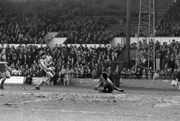 Phil Boersma slips in his first goal