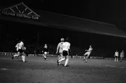 Graham Jones tries a shot from the edge of the Fulham box