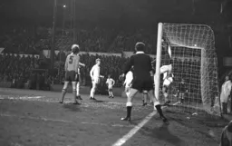 John Faulkner watches the keeper tip the ball over the bar