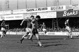 Brian Stein trying to bring the ball under control