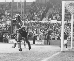 Bob Hatton after scoring the first on his debut