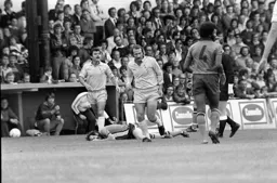 Bob Hatton flattened by Charlton”s Keith Peacock