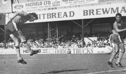 David Moss with a rare header for the first goal