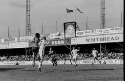 Chris Turner heads for goal in the dying minutes