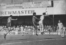 Brian Stein heads in the Town's opening goal