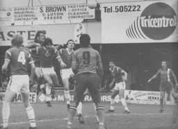 Chris Turner heads for goal