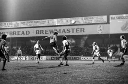 Mal Donaghy gets a great header in