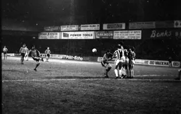 David Moss sends his freekick into the Stoke wall