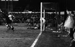 Chris Turner runs off to celebrate his winning goal