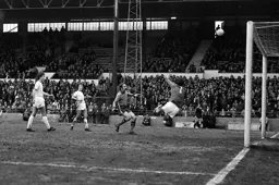 Bob Hatton watches the ball sail over the bar