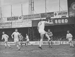 The Burnley defence heads clear