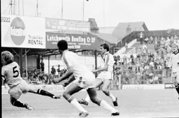 David Moss strikes at goal