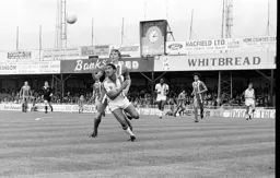 Brian Stein gets to the ball first