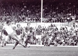 David Moss nets the opening goal from the spot