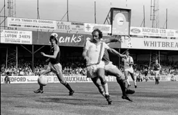 Bob Hatton beats the keeper for the second goal