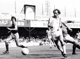 Bob Hatton in the clear for the second goal