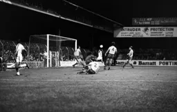 Brian Stein waiting for the cross