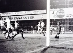 Bob Hatton sees the ball hit the net