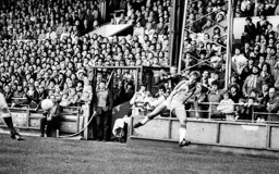 Alan West fires in a cross on the run