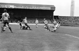 Alan West gets in a low cross