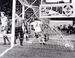 Kirk Stephens has just netted a famous goal