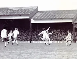 Mal Donaghy is congratulated on his first Luton goal in the League