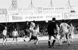 Brian Stein gets up with the Chelsea keeper